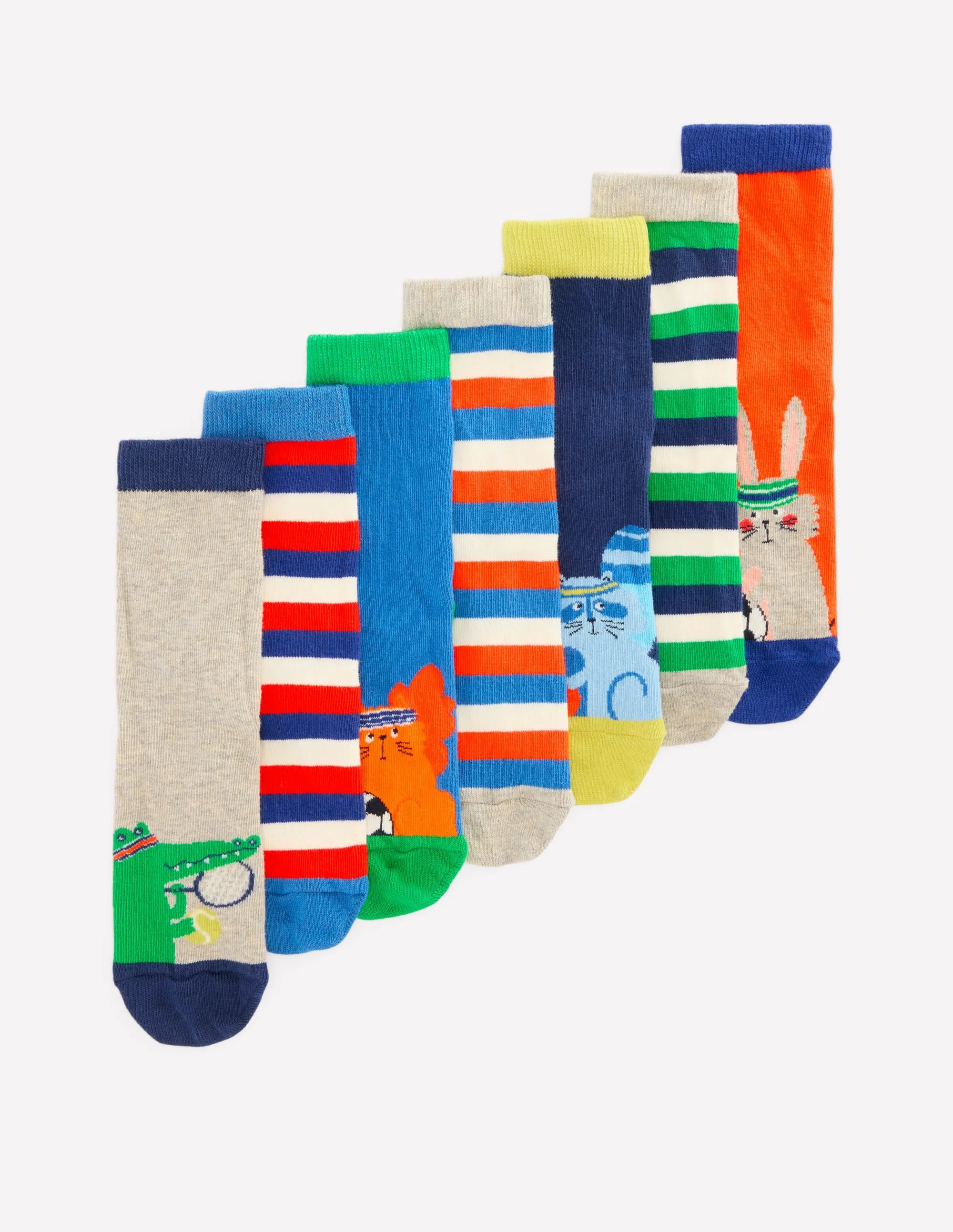 7-Pack Socks-Sporty Animals