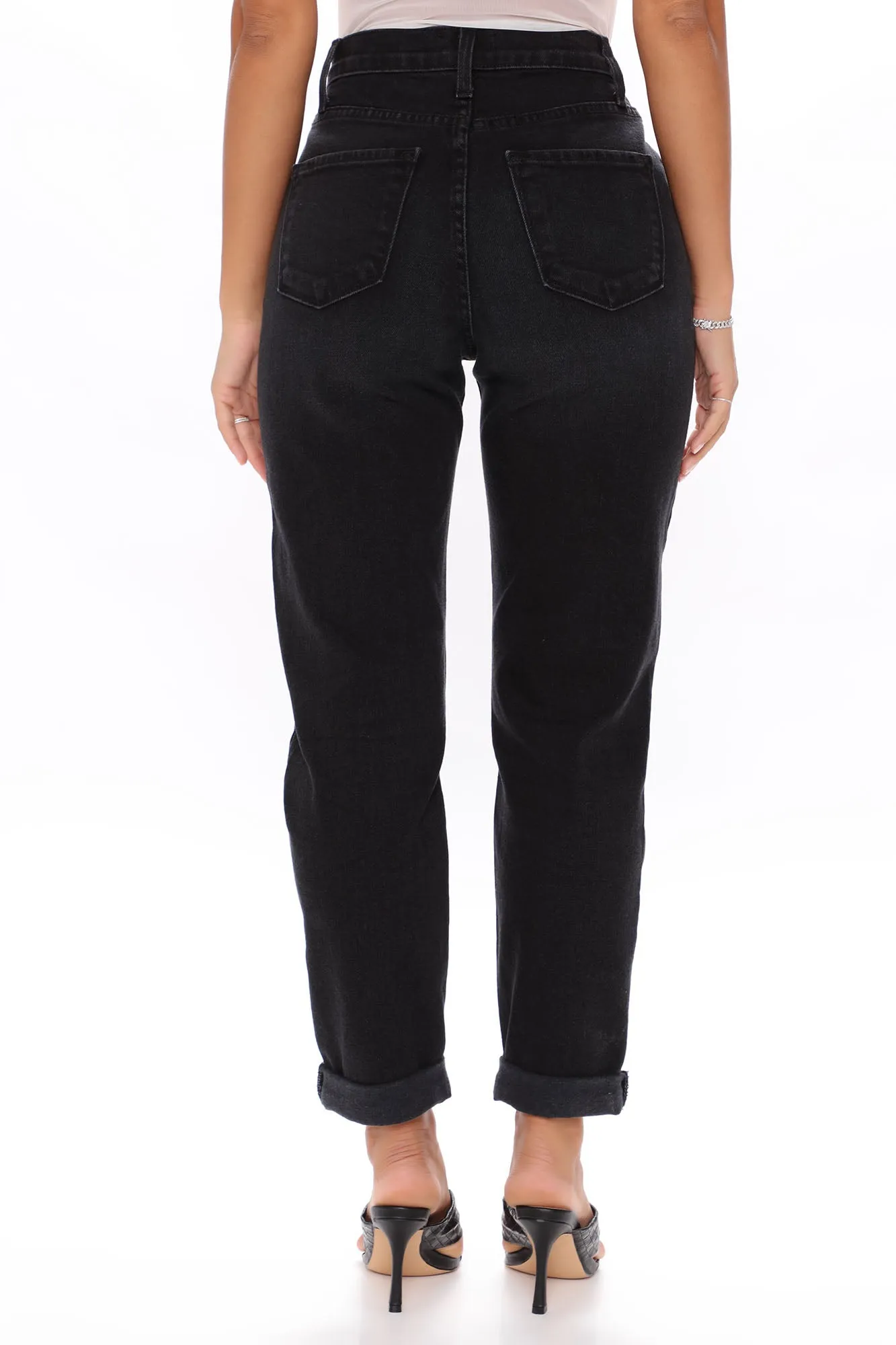 Affair Of The Heart Mom Jeans - Black