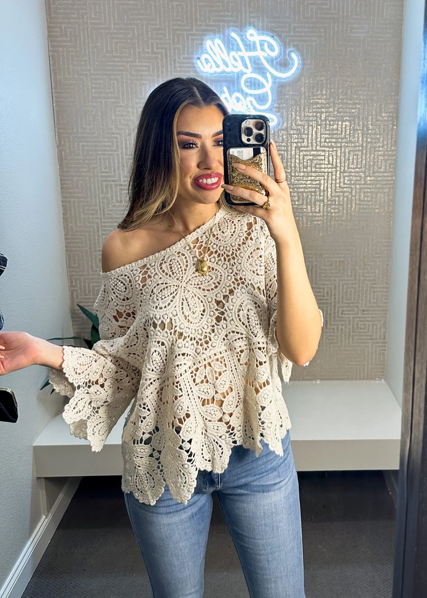 Candice Crochet Lace Top