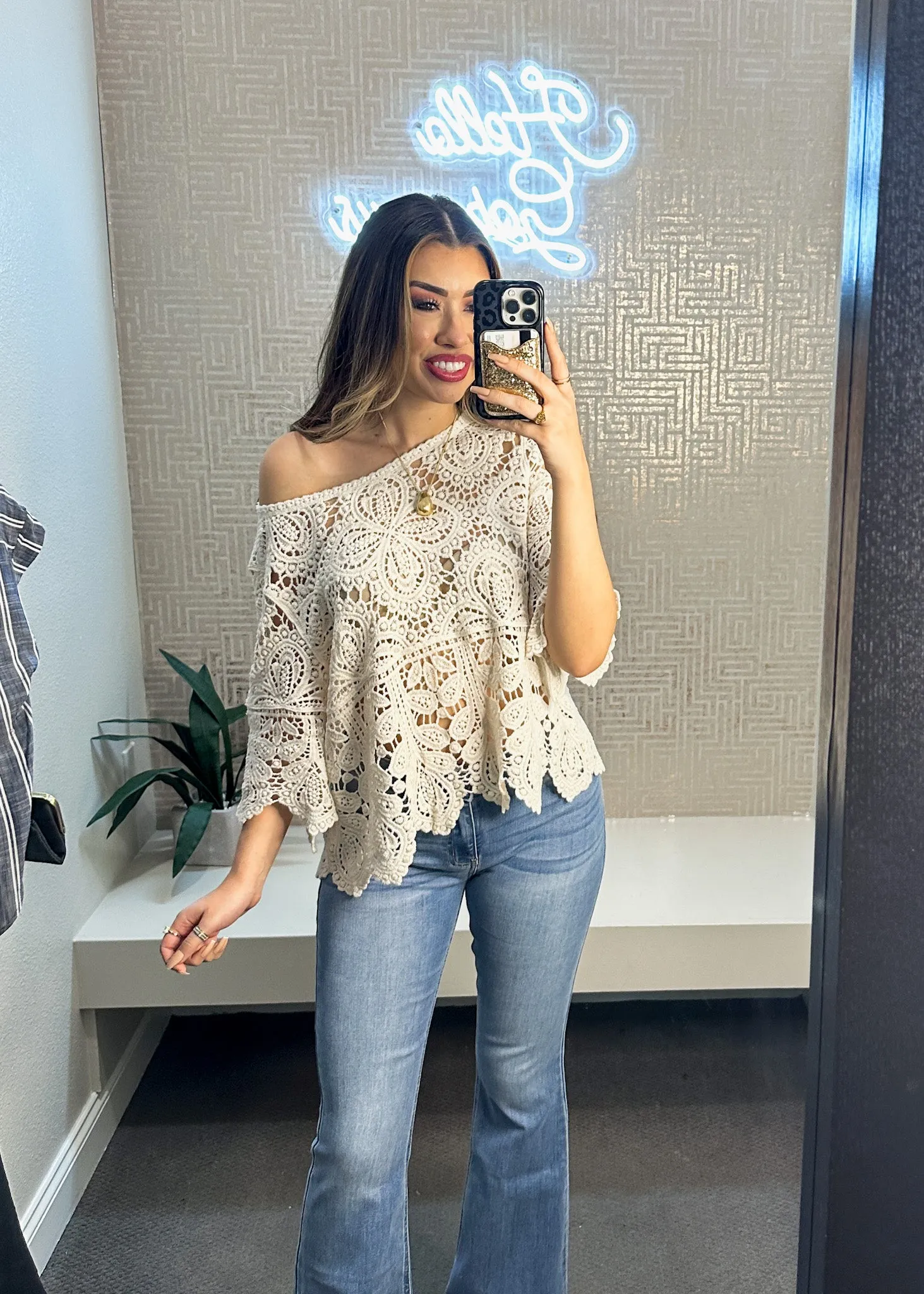 Candice Crochet Lace Top