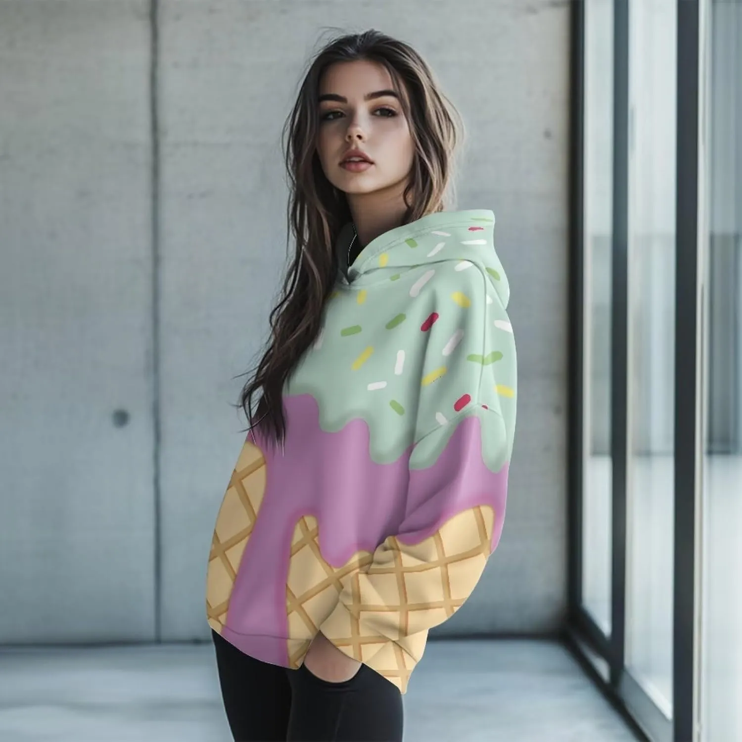 Casual Women Hoodies Oversized Sweatshirt Long Sleeve Hoodie Pullover Tops