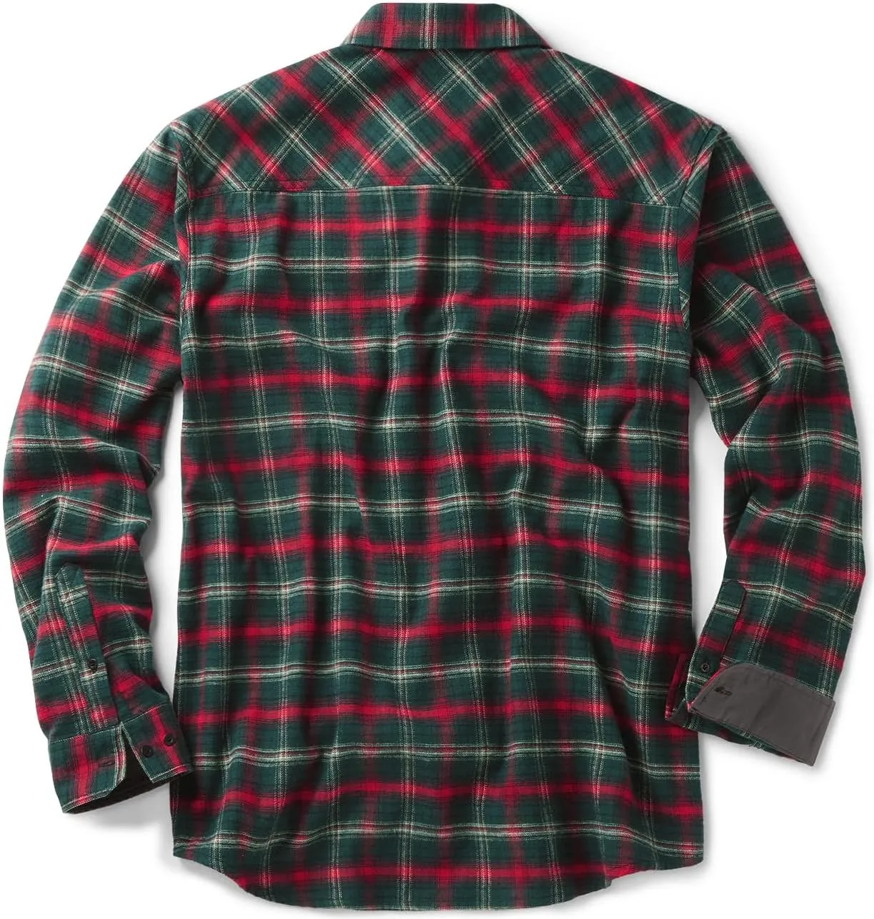 CQR Men's All Cotton Flannel Shirt, Long Sleeve Casual Button Down Plaid Shirt, Brushed Soft Outdoor Tactical Work Shirts