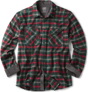 CQR Men's All Cotton Flannel Shirt, Long Sleeve Casual Button Down Plaid Shirt, Brushed Soft Outdoor Tactical Work Shirts