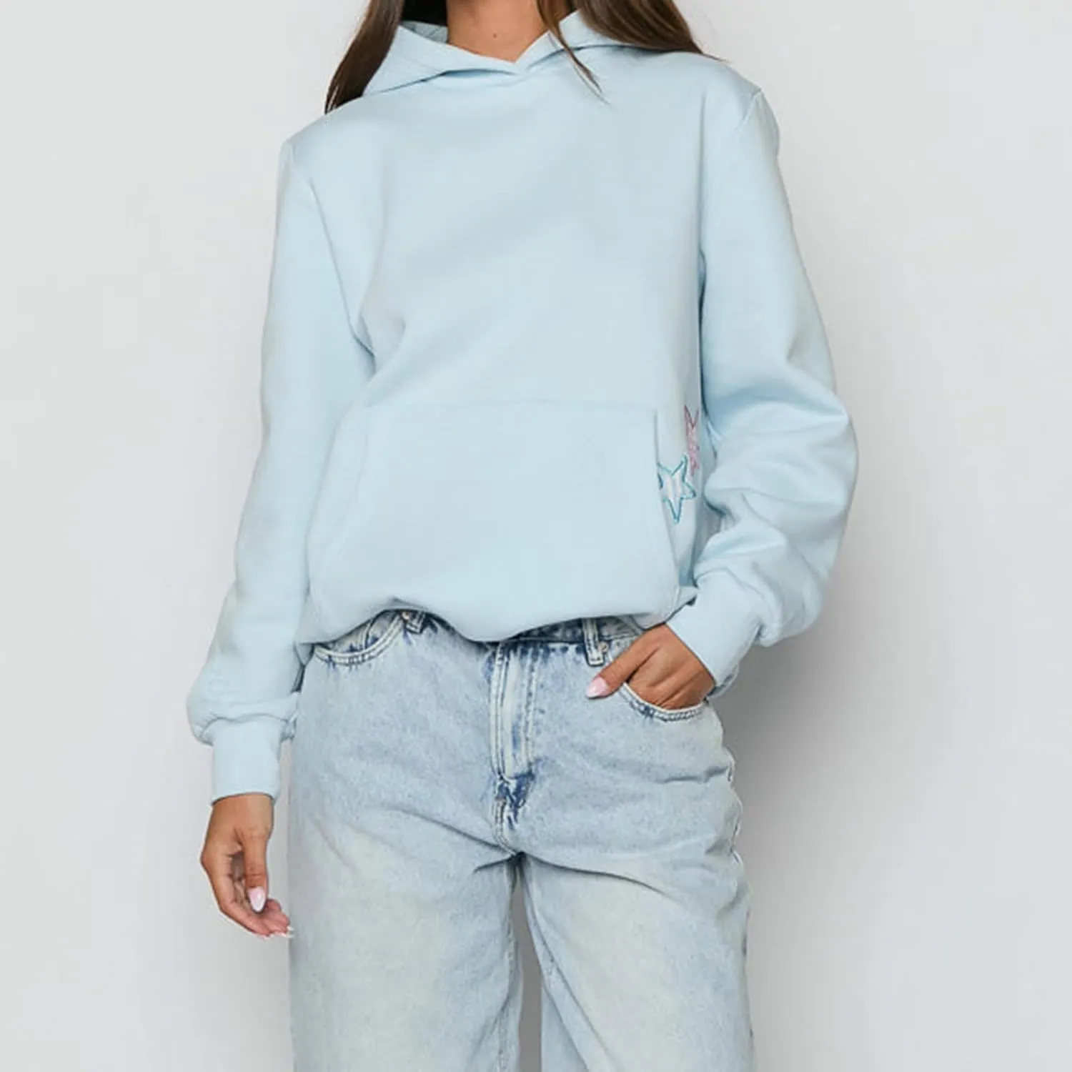 Cute Graphic Hoodies for Women Teen Girls Y2k Ocean/Seashell Oversized Sweatshirt Long Sleeve Pullover Streetwear