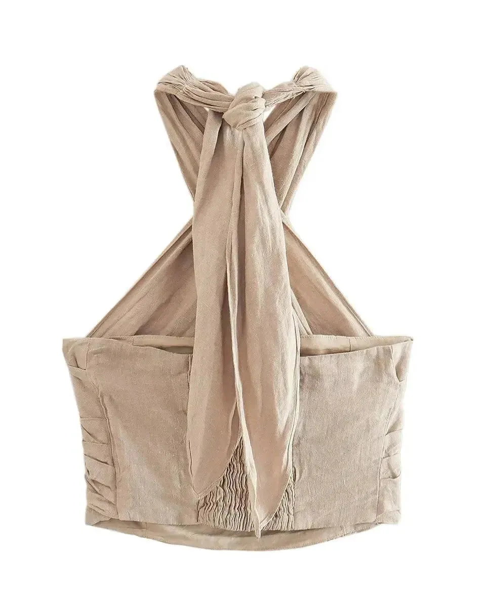 Desert Dune Wrap Crop Top