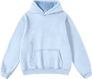 Dnzzs Womens Oversized Hoodie Acid Wash Hoodie Vintage Sweatshirt Heavyweight Fleece Cotton Streetwear Trendy Hoodies