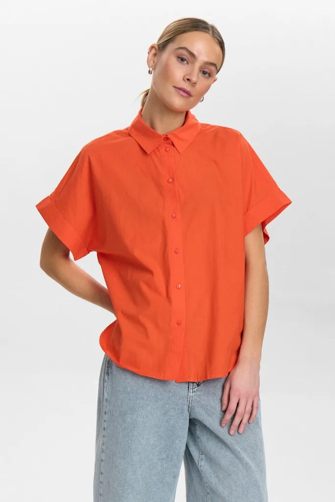 Giana Short Sleeve Shirt Cherry Tomato