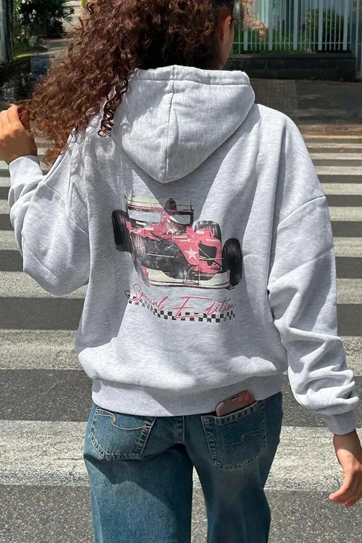Graphic Hoodies for Women Cute Long Sleeve Preppy Sweatshirts Fall Oversized Pullover Hooded Tops With Pockets
