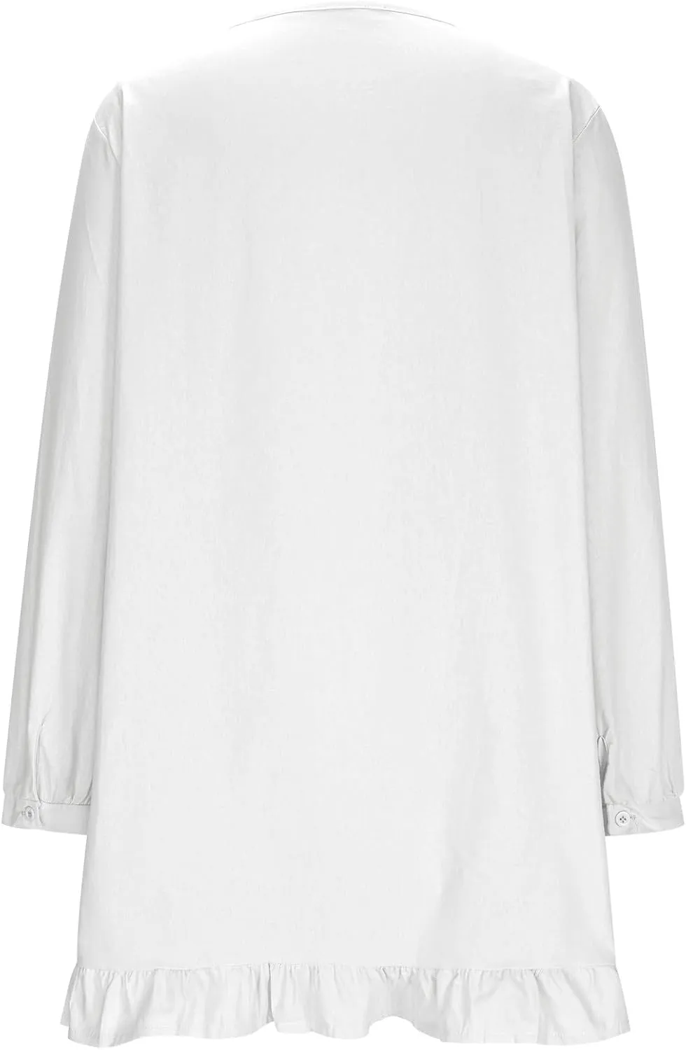 hlysgo Petite Dresses for Women Summer Ruffled Hem Cotton Linen Mini Dress Cute Long Sleeveless Crew Neck Going Out Dress