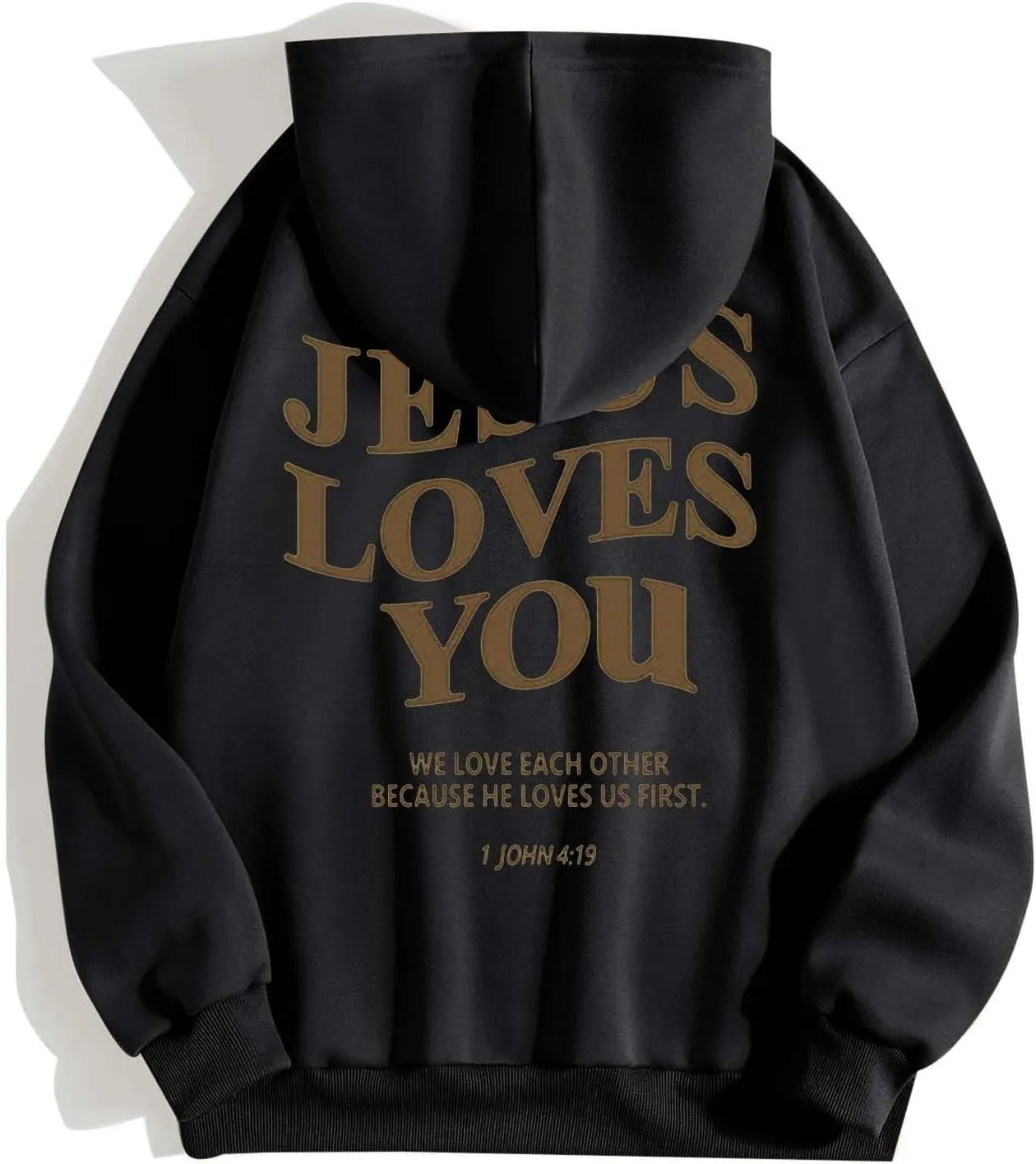 Jesus Loves You Zip Up Christian Hoodies for Women Bible Verse Oversized Long Sleeve Pockets Drawstring Sweatshirts