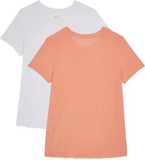Jockey Women's Active 2-Pack Butter Soft Essential T-Shirt