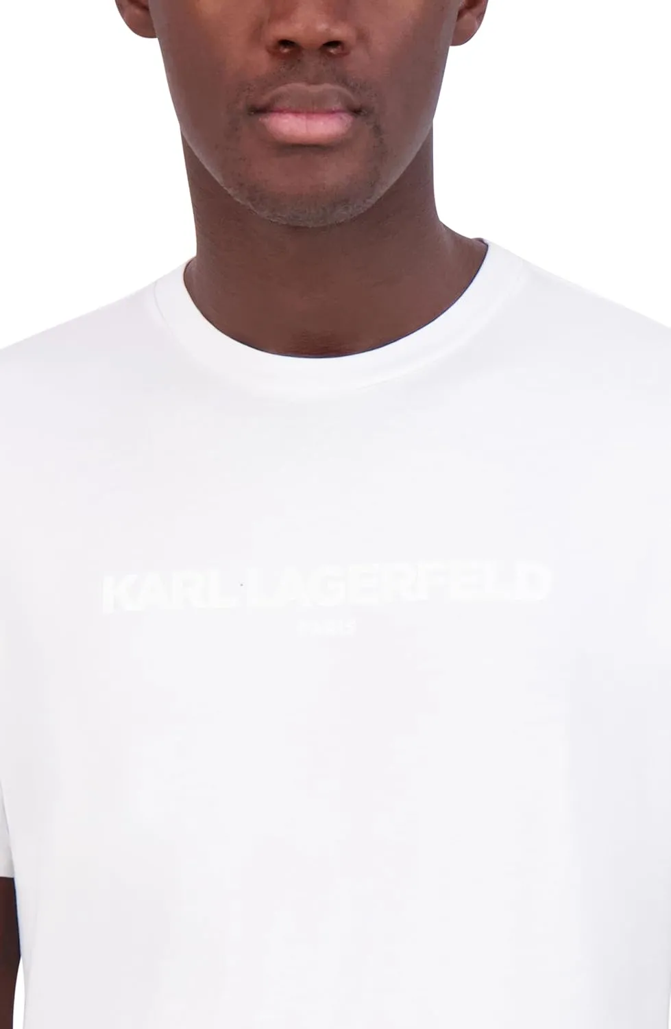 KARL LAGERFELD mens Soft Crew Neck Tonal Logo Short Sleeve T-shirt