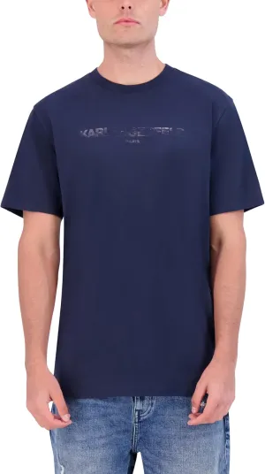 KARL LAGERFELD mens Soft Crew Neck Tonal Logo Short Sleeve T-shirt