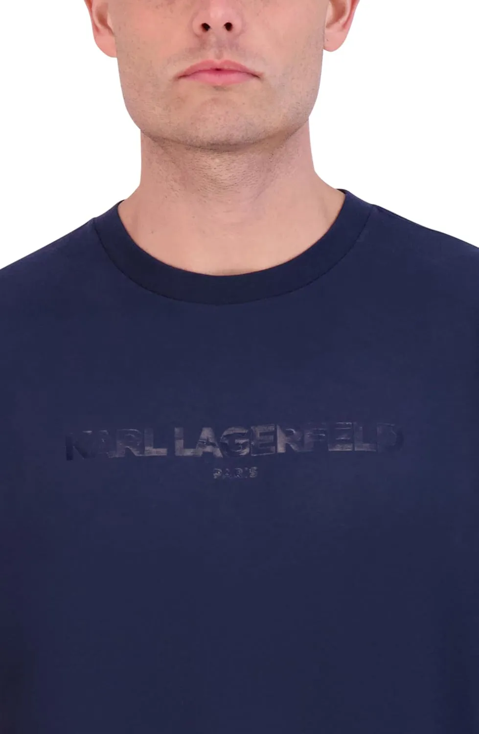 KARL LAGERFELD mens Soft Crew Neck Tonal Logo Short Sleeve T-shirt