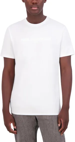 KARL LAGERFELD mens Soft Crew Neck Tonal Logo Short Sleeve T-shirt
