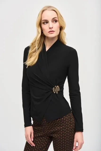 Knit Fitted Wrap Top
