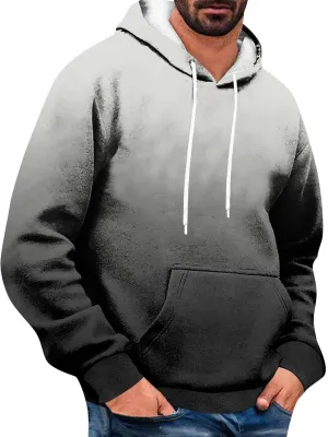Men Sweatshirt Running Soft Outerwear Long Sleeve Lightweight Drawstring Hoodies Stylish Casual Athletic Sweatshirt