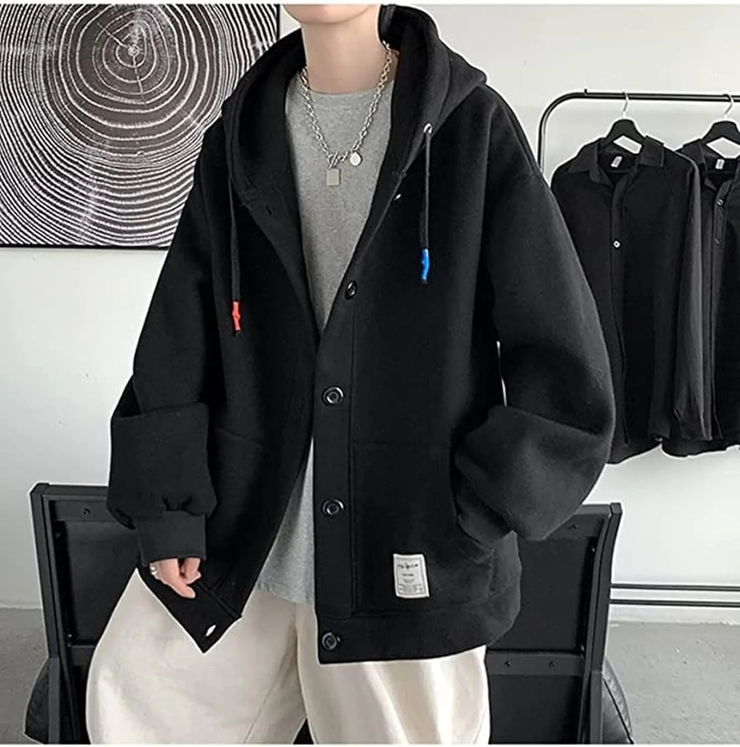 Men Women Harajuku Preppy Hoodies, Korean Aesthetic Oversized Soft Clothes Academia Hooded Sweatshirts Winter Fall