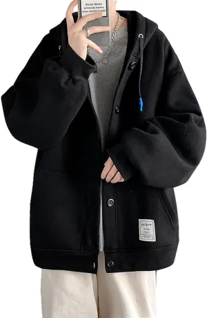 Men Women Harajuku Preppy Hoodies, Korean Aesthetic Oversized Soft Clothes Academia Hooded Sweatshirts Winter Fall
