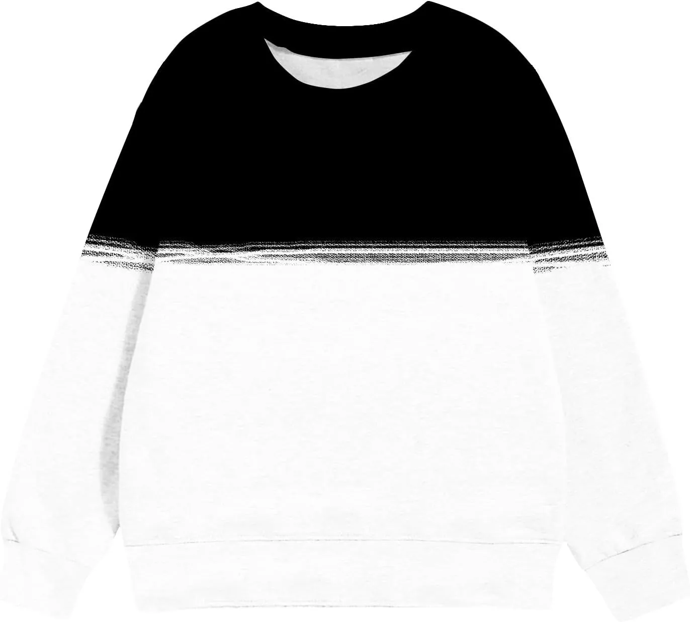Oversized Crewneck Sweatshirts For Girls Boys Long Sleeve Color Block Pullover Tops Fleece Preppy Clothes 1-12 Years