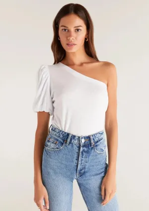 Penelope One Shoulder Top | White