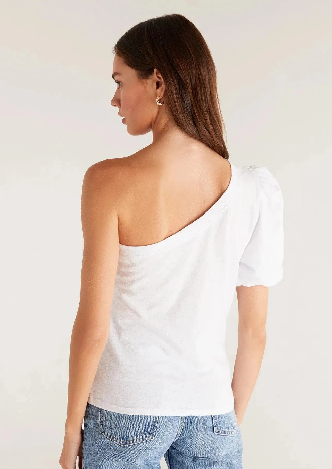 Penelope One Shoulder Top | White