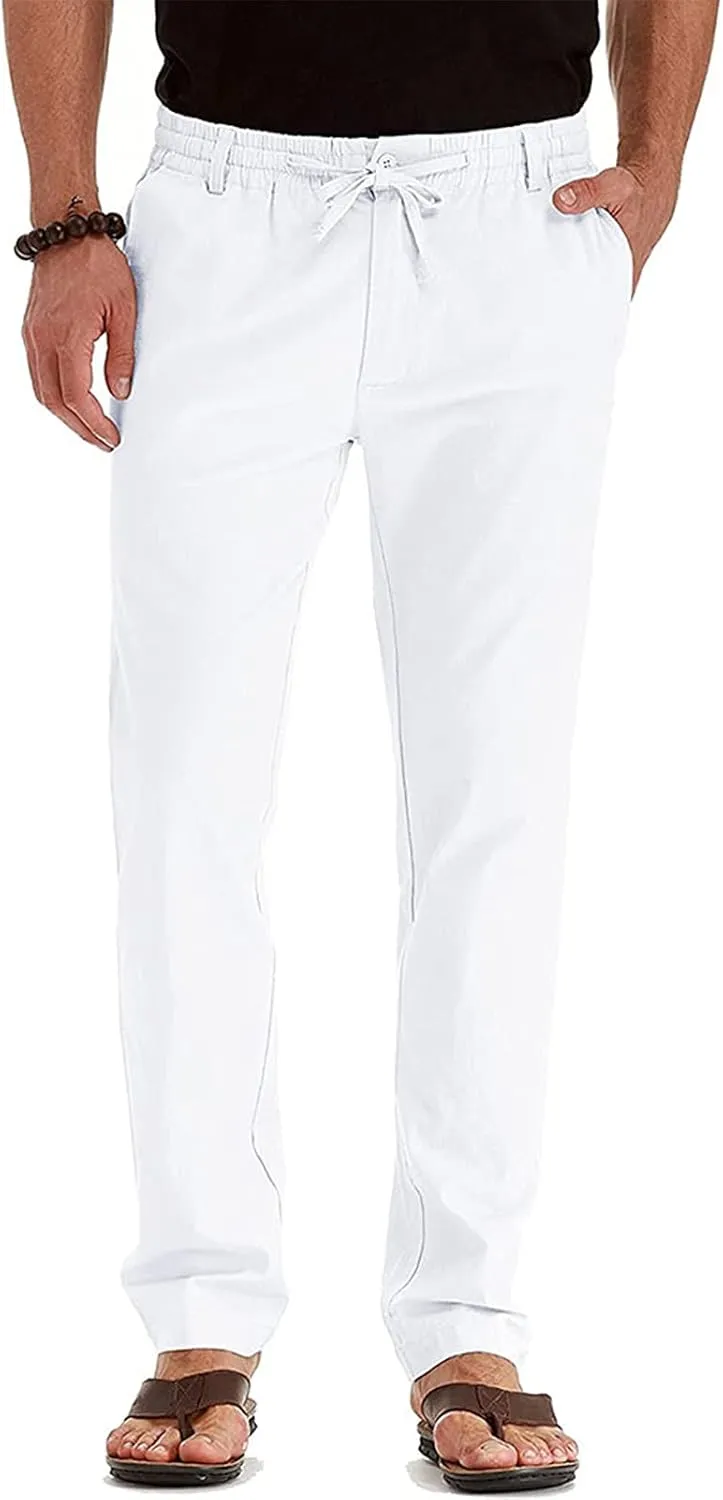 Rela Bota Mens Jogger Pants Loose Bussiness Pants Soft Stretch Chino Pant Drawstring Elastic Waist