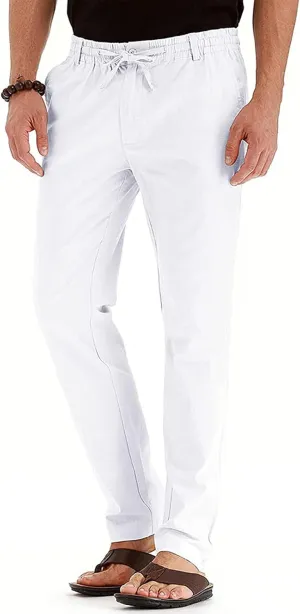 Rela Bota Mens Jogger Pants Loose Bussiness Pants Soft Stretch Chino Pant Drawstring Elastic Waist