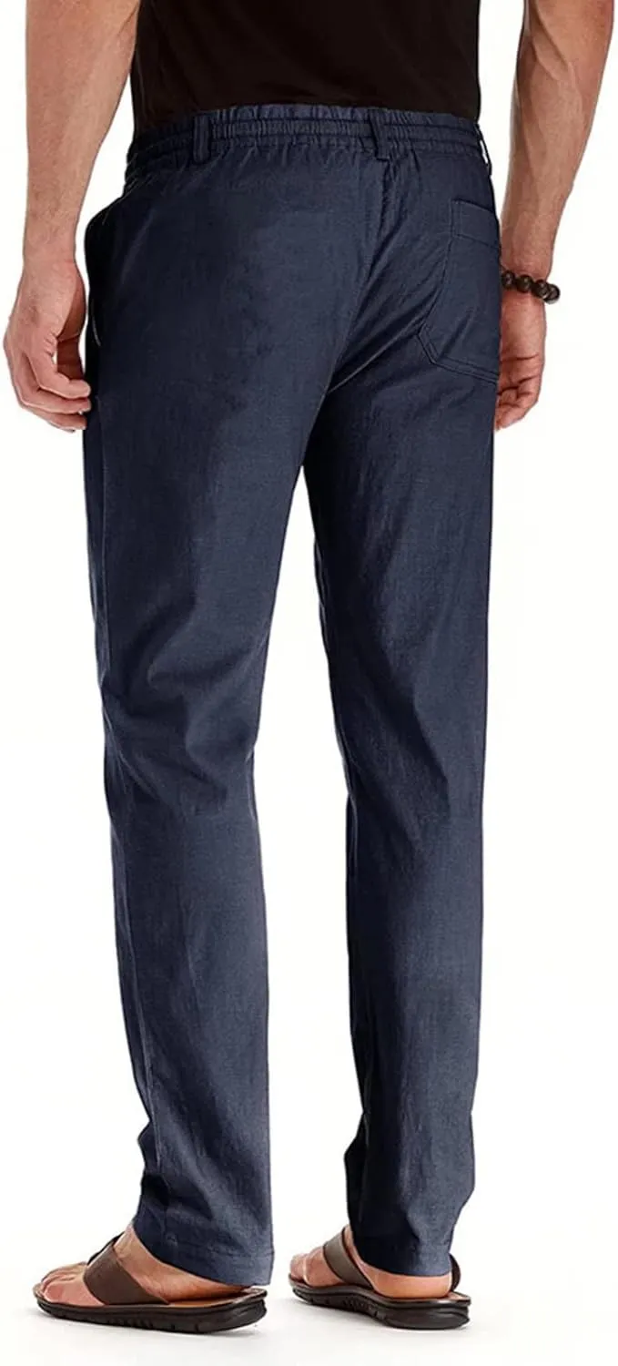 Rela Bota Mens Jogger Pants Loose Bussiness Pants Soft Stretch Chino Pant Drawstring Elastic Waist