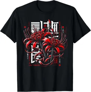 Spider Lily Soft Grunge Anime Dark Floral Aesthetic Art T-Shirt