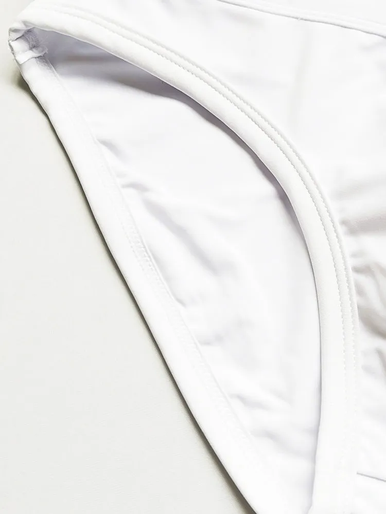 Sporty Contrast Padded Swim Briefs