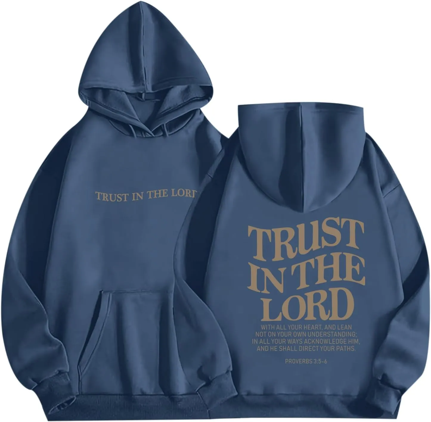 Tuislay Trust In The Lord Graphic Hoodies Christian Faith Sweatshirts For Women Bible Verse Religious Hoodie Pullover Tops
