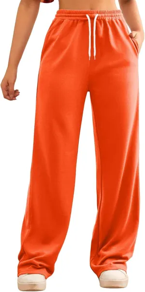 Womens Casual Pants Summer Elastic High Waist Pants Baggy Lightweight Comfy Soft Beach Trousers with Pockets 2025