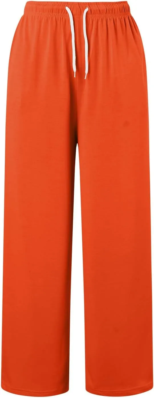 Womens Casual Pants Summer Elastic High Waist Pants Baggy Lightweight Comfy Soft Beach Trousers with Pockets 2025