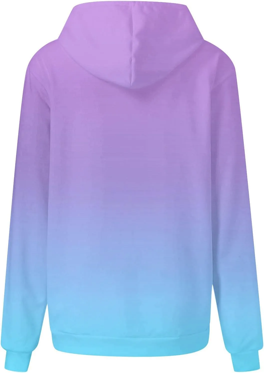Women's Oversized Hoodies Plus Size Gradient Color Fall Tops Drawstring Trendy Pullover Tees Loose Preppy Clothes