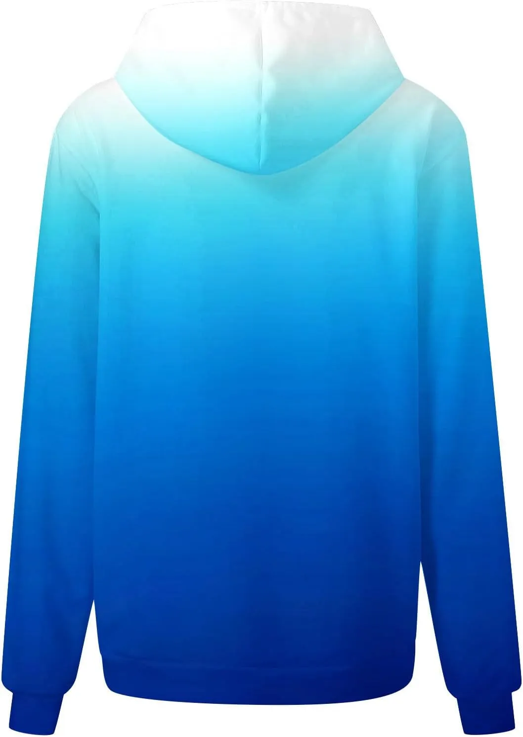 Women's Oversized Hoodies Plus Size Gradient Color Fall Tops Drawstring Trendy Pullover Tees Loose Preppy Clothes