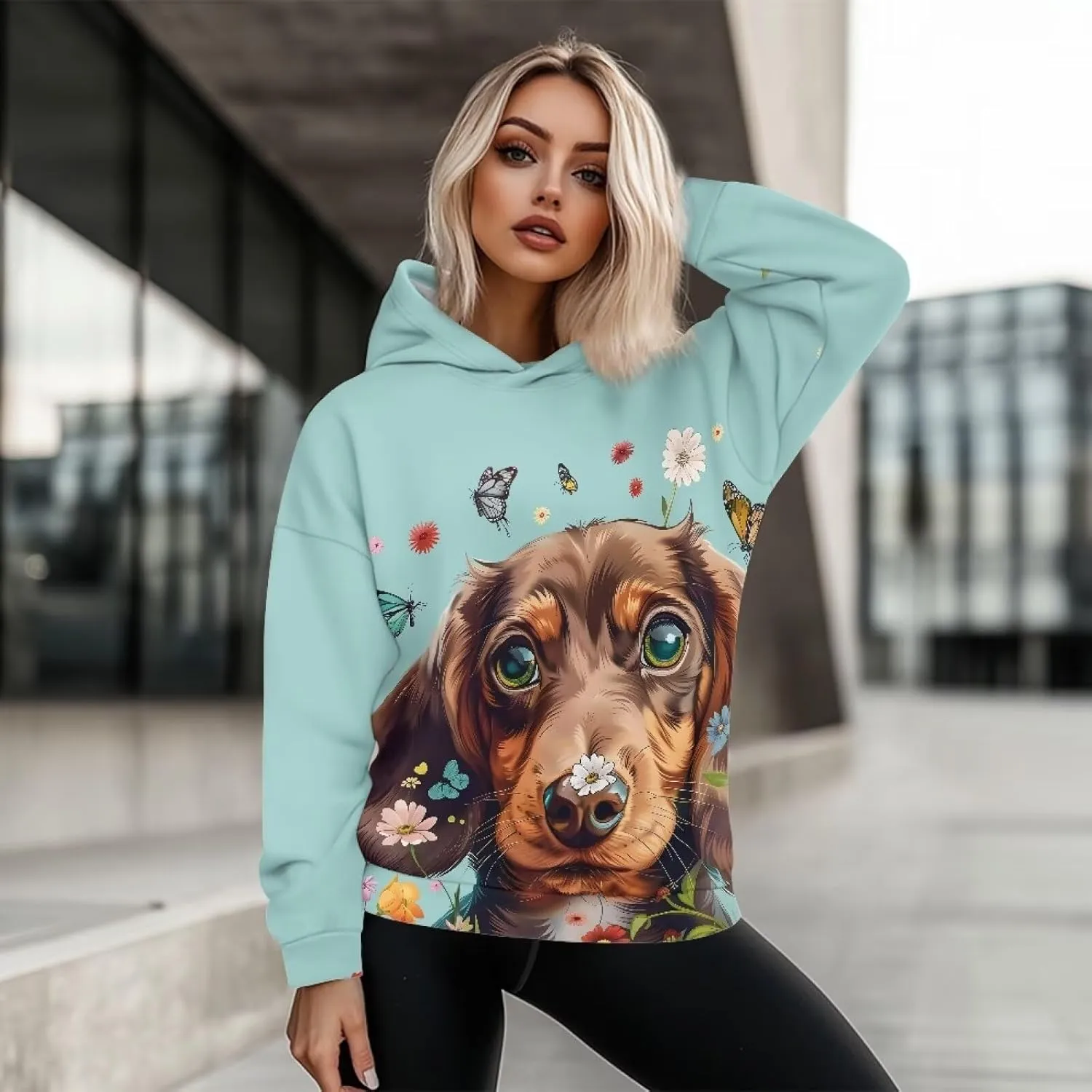 Womens Oversized Sweatshirts Athletic Hoodies Long Sleeve Pullover Hooded Tops