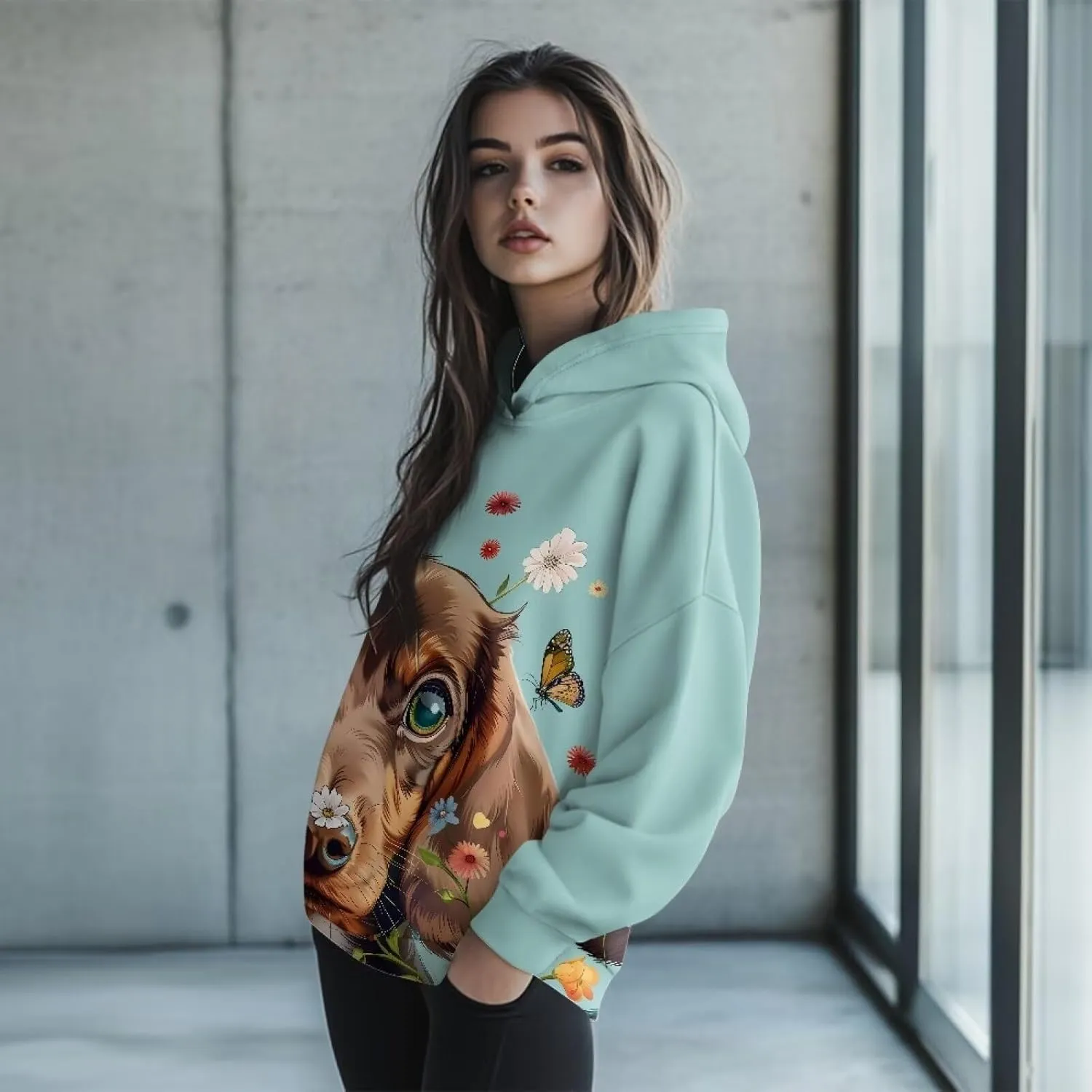 Womens Oversized Sweatshirts Athletic Hoodies Long Sleeve Pullover Hooded Tops
