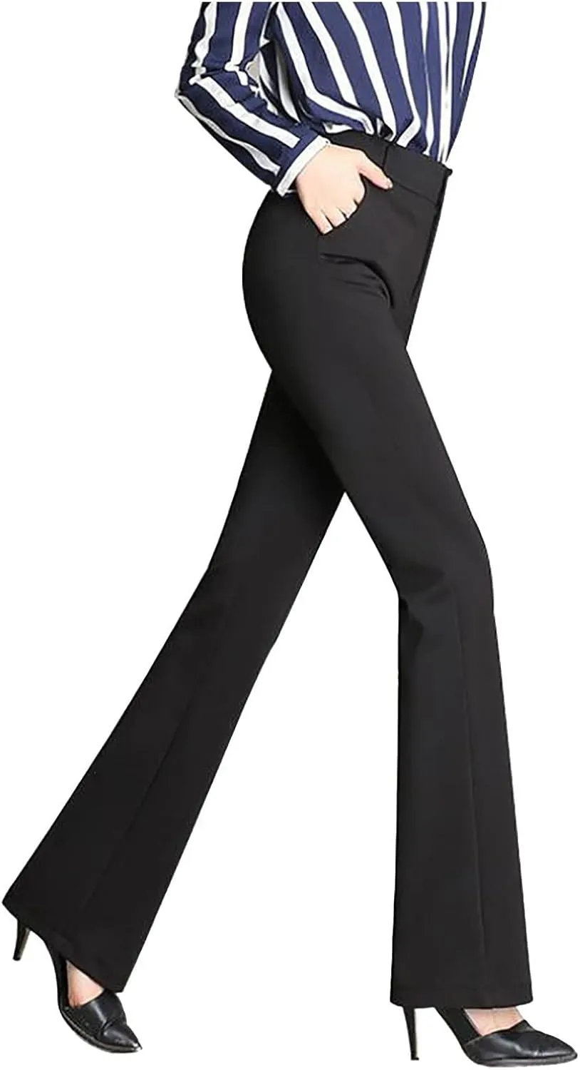 Work Pants for Women 2025 High Waist Stretch Soft Comfy Athletic Workout Yoga Pants Casual Business Trousers