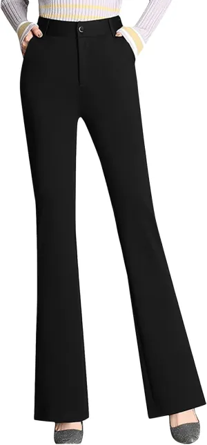Work Pants for Women 2025 High Waist Stretch Soft Comfy Athletic Workout Yoga Pants Casual Business Trousers