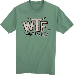 WTF WHAT THE FIN? Short-Sleeve Feels Good Soft Cotton T-Shirt - WTF Classic Logo