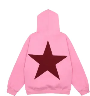 Y2k Star Hoodies Oversized Graphic Hoodies Aesthetic 90s Crewneck Sweatshirt Long Sleeve Pullover Tops