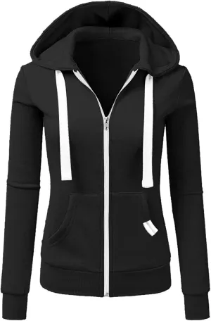 Zip Up Hoodie for Women Fall Plus Size Lightweight Hoodies Long Sleeve Sweatshirts Y2k Trendy Hoodies